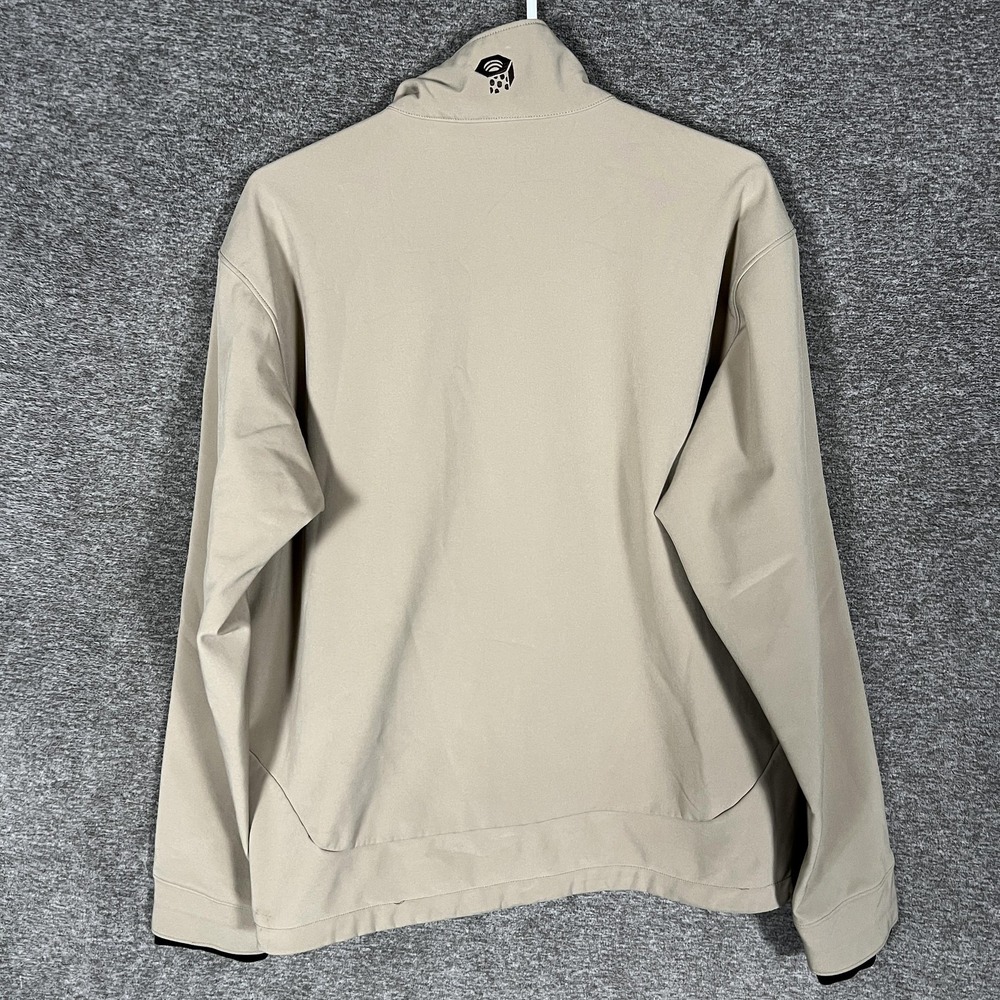 Mountain Hardwear Jacket Mens Medium Beige Softshell Lined Water Resistant - Picture 9 of 10